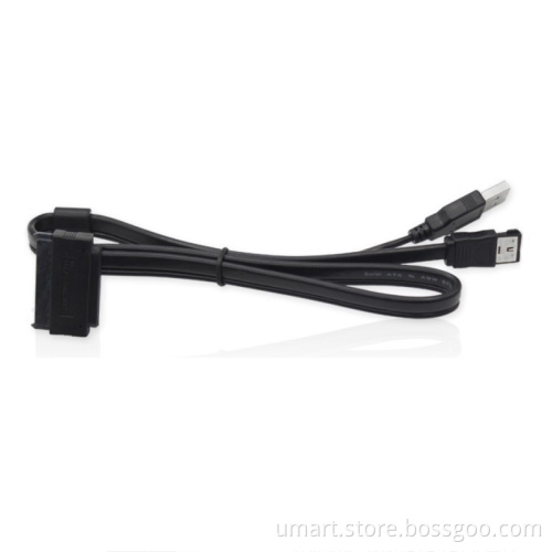 eSATA USB Cable Hard Drive Disk SATA 22pin to eSATA Data USB Powered Cable Adapter for 2.5" HDD